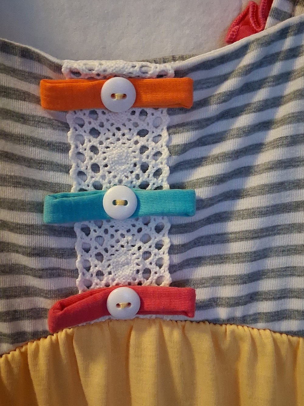 Fun Girls Colorblock Ruffle Strap Dress - Yellow & Orange - Picture 4 of 5